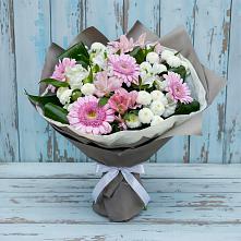 Букет цветов из:  Герберы, Альстромерии и Хризантемы в Подосинки