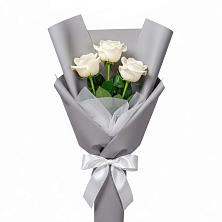Букет 3 белые розы в Подосинки