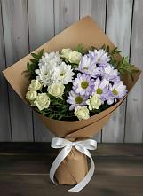 Букет цветов из:  Хризантемы и Розы в Подосинки