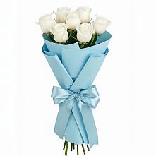 Букет 7 белых роз Проуд в Подосинки