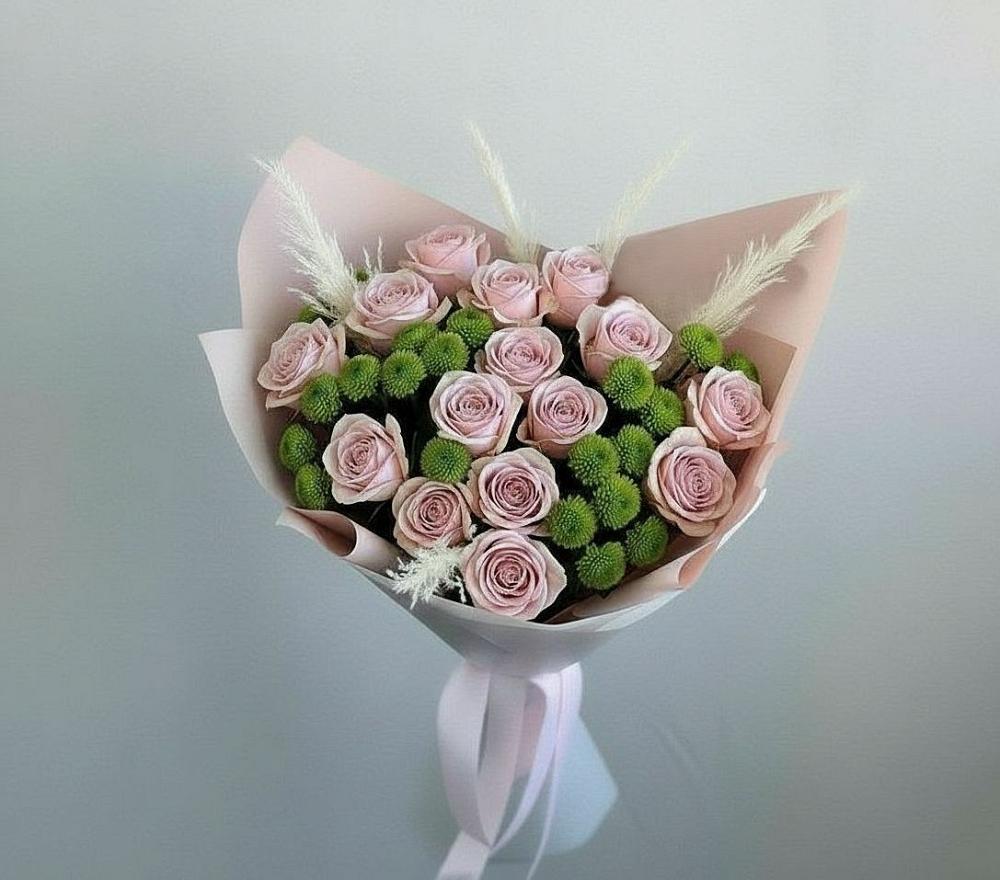 Букет цветов из: Розы и Хризантемы в Подосинки