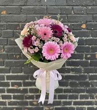 Букет цветов из:  Герберы и Хризантемы #REPLACE_PRED# Подосинки