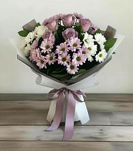 Букет цветов из:  Хризантемы и Розы в Подосинки