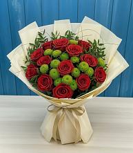 Букет цветов из:  Розы и Хризантемы #REPLACE_PRED# Подосинки