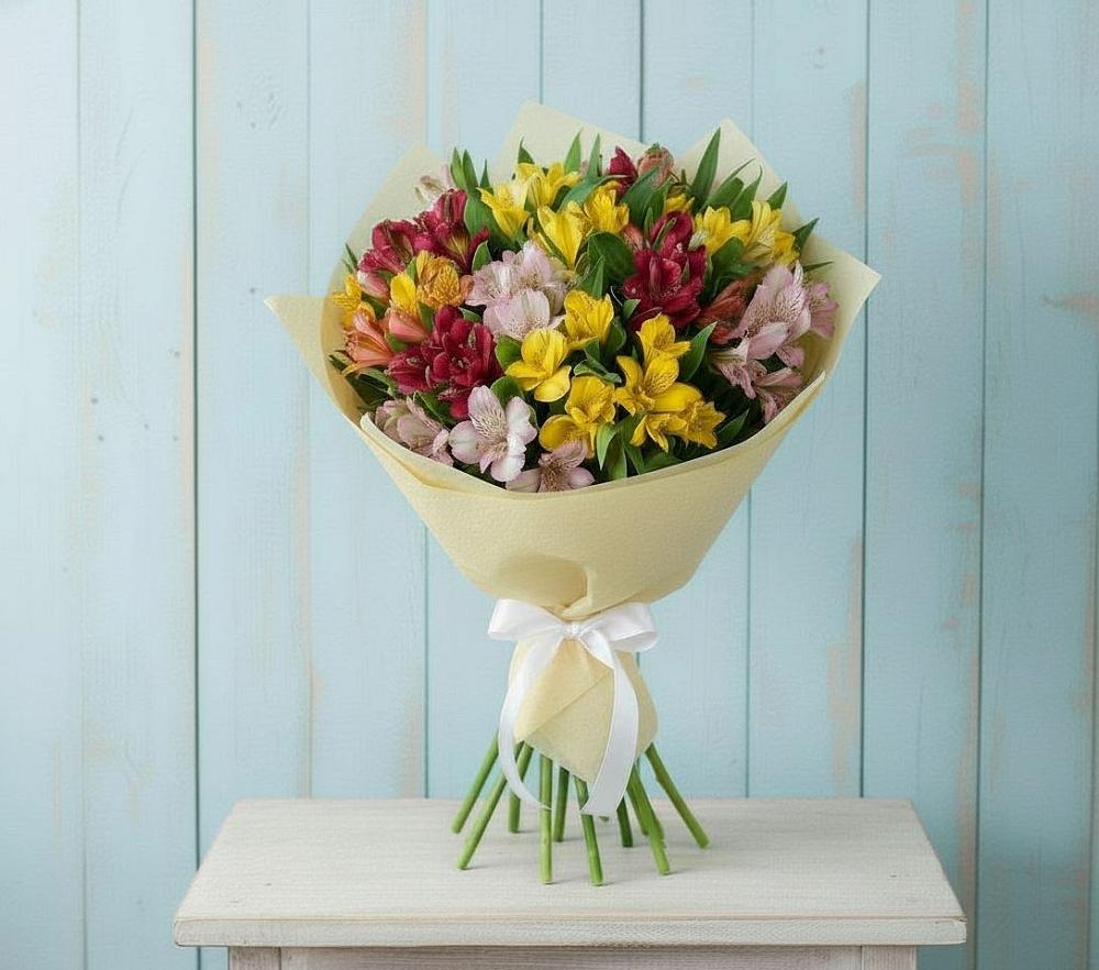 Букет цветов из: Альстромерии в Подосинки