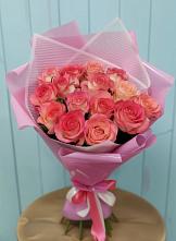 Букет 15 Розовых роз Равель в Подосинки