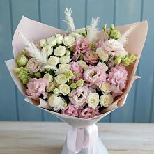 Букет цветов из:  Альстромерии и Розы в Подосинки